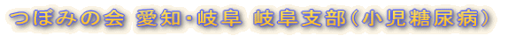 つぼみの会 愛知・岐阜 岐阜支部（小児糖尿病）